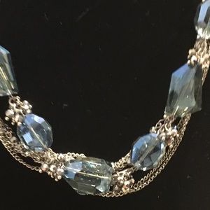 Blue crystal necklace